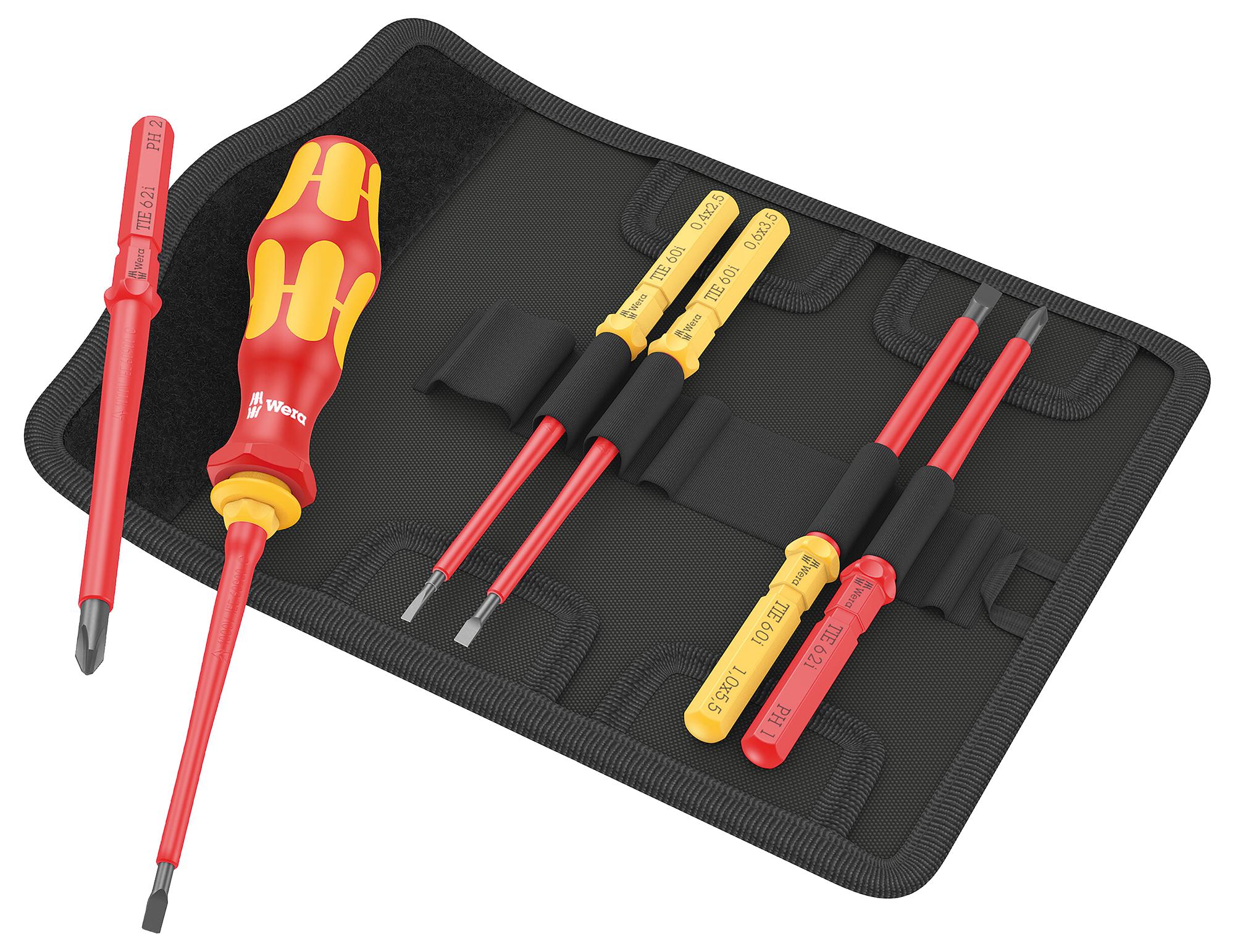 Wera 05006600001 Kraftform Kompakt VDE Interchangeable Screwdriver Set (7 Pieces)