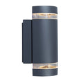 Lutec FOCUS Up & Down Wall Light Dark Grey Die Cast Aluminium IP44