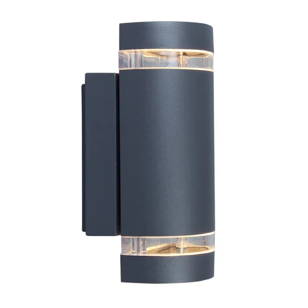 Lutec FOCUS Up & Down Wall Light Dark Grey Die Cast Aluminium IP44