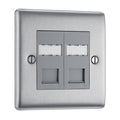 BG Nexus Metal Brushed Steel - 2G RJ45 Socket