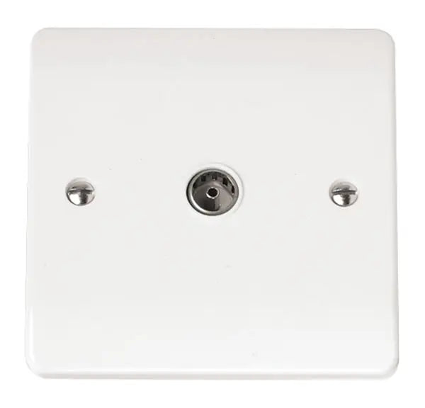 Click Scolmore - Polar White Mode 1G Coaxial Outlet