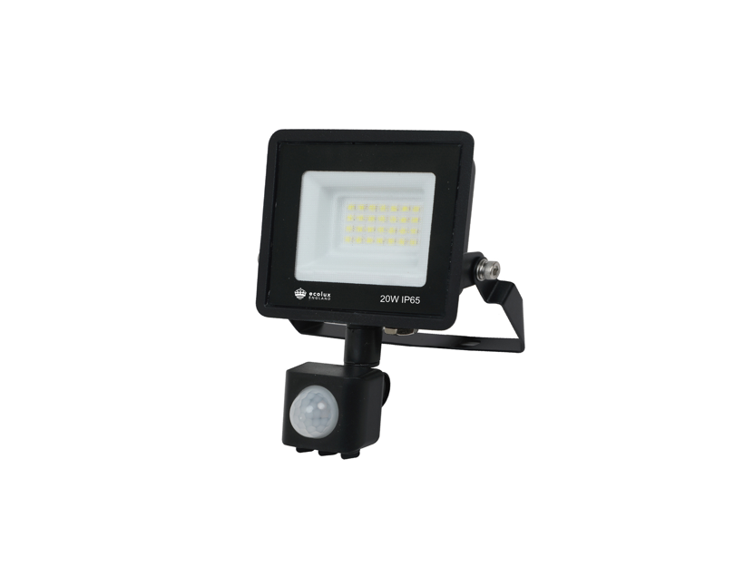 Ecolux FL20-6500-PIR-B 20W Floodlight