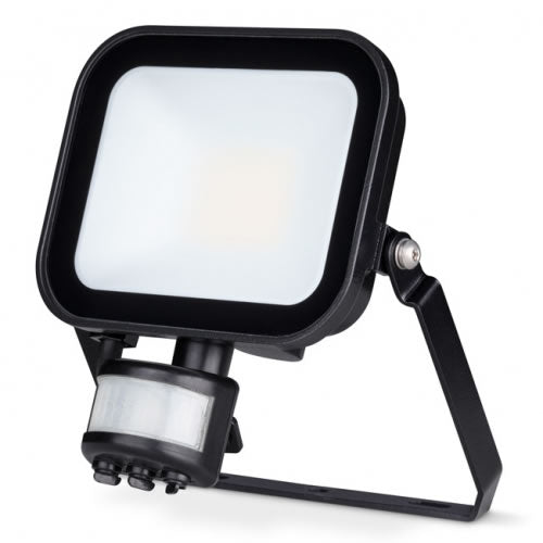 JCC Niteflood LED Floodlight Black + PIR 20W 4000K IP65 JC091004
