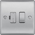 BG Nexus Metal - Brushed Steel 13A Switched Fused Connection Unit