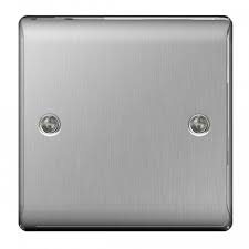 BG Nexus Metal Brushed Steel - 1G Blanking Plate