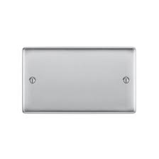 BG Nexus Metal Brushed Steel - 2G Blanking Plate