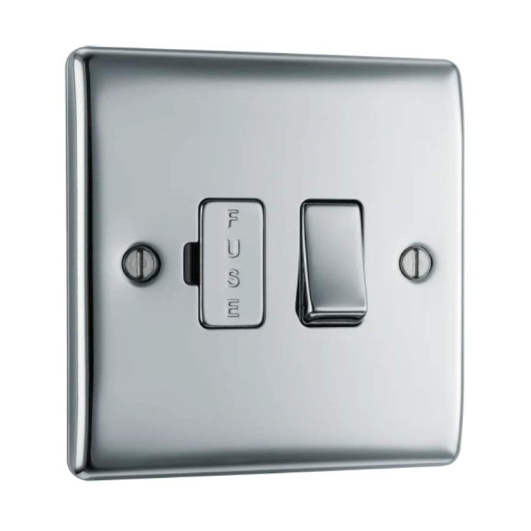 BG Nexus Metal - Polished Chrome 13A Switched Fused Connection Unit