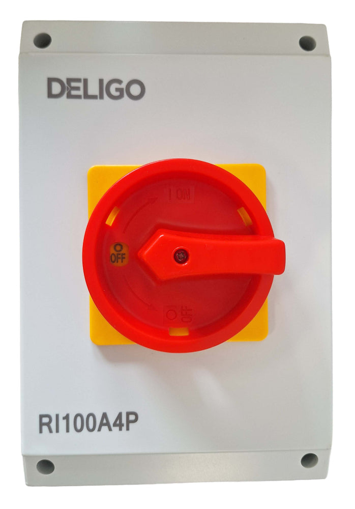 Deligo RI100 Rotary Isolator 4 Pole 100A