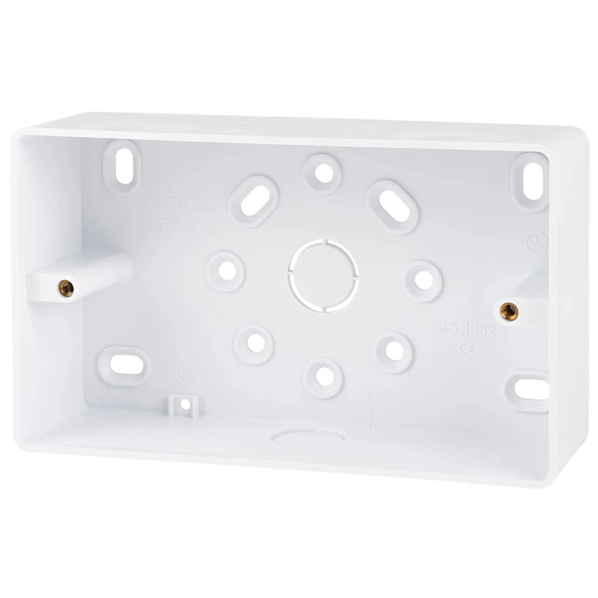 32mm 2 Gang Surface Back Box