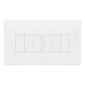 Selectric Smooth 10A Light Switch 6 Gang 2 Way