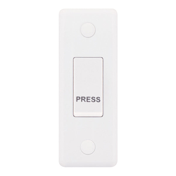 Selectric Smooth SSL572 10A Architrave Push Switch 1 Gang