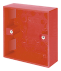 25mm Plastic 1 Gang Back Box Red