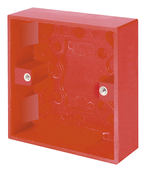 25mm Plastic 1 Gang Back Box Red
