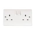 Click Scolmore - 2G 13A Twin Earth 2 Pole Switched Socket