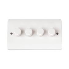 Click Scolmore - Polar White Mode 4G 100W 2 Way Dimmer Switch