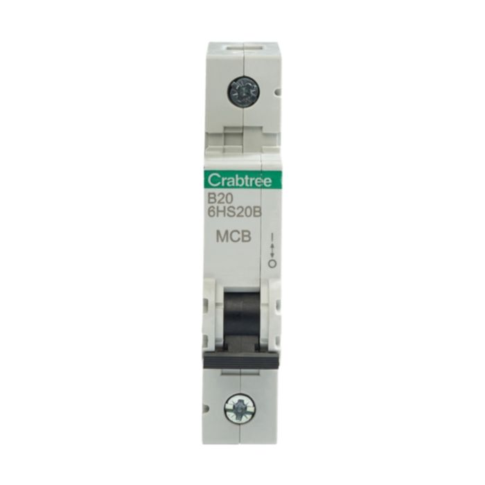 Crabtree 6HS20B Loadstar MCB SP Type B 20A 10kA