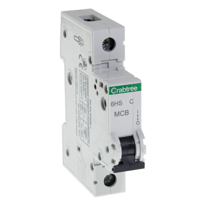 Crabtree 6HS06C MCB SP Type C 6A 10kA