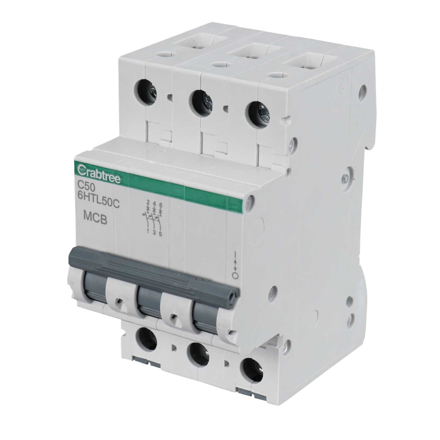 Crabtree 6HTL50C Triple Pole Type C MCB 50A 10kA