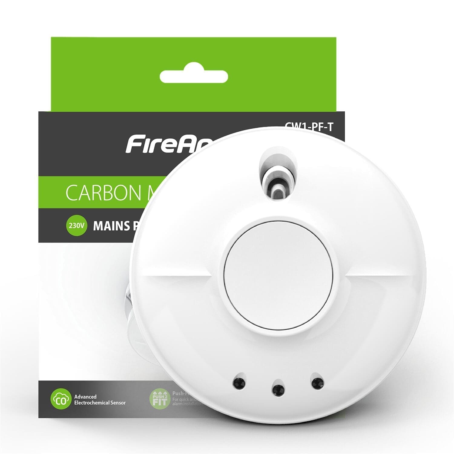 Fire Angel Mains Powered Carbon Monoxide Alarm with Battery Backup