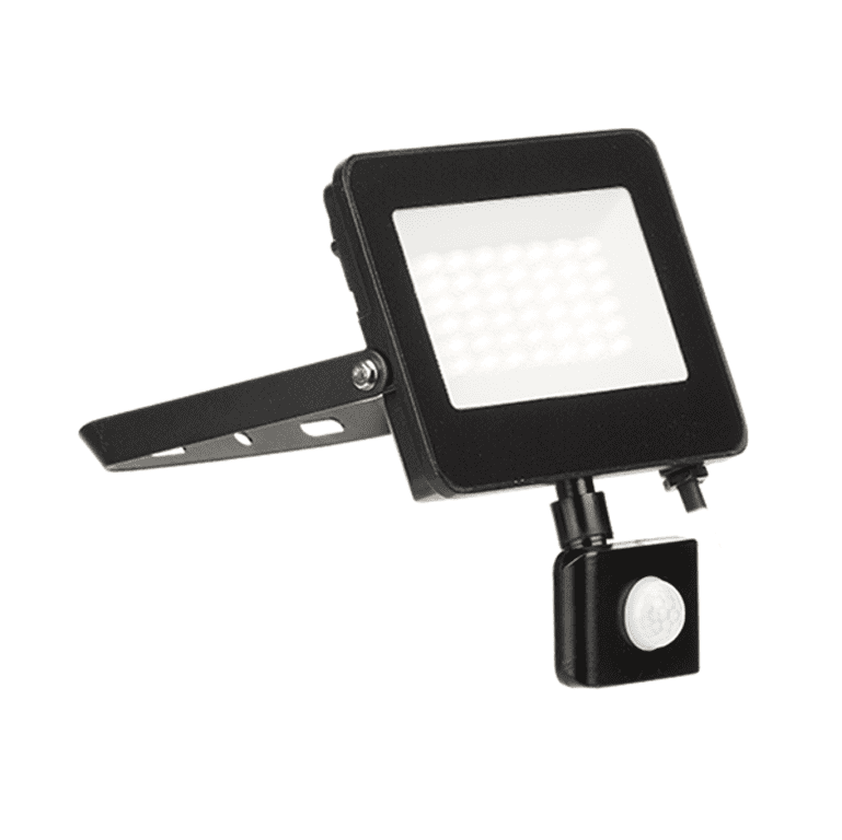 Aurora EN-FLV30P/40 VelaPIR Black IP65 30W 3000lm 4000K Adjustable LED Floodlight
