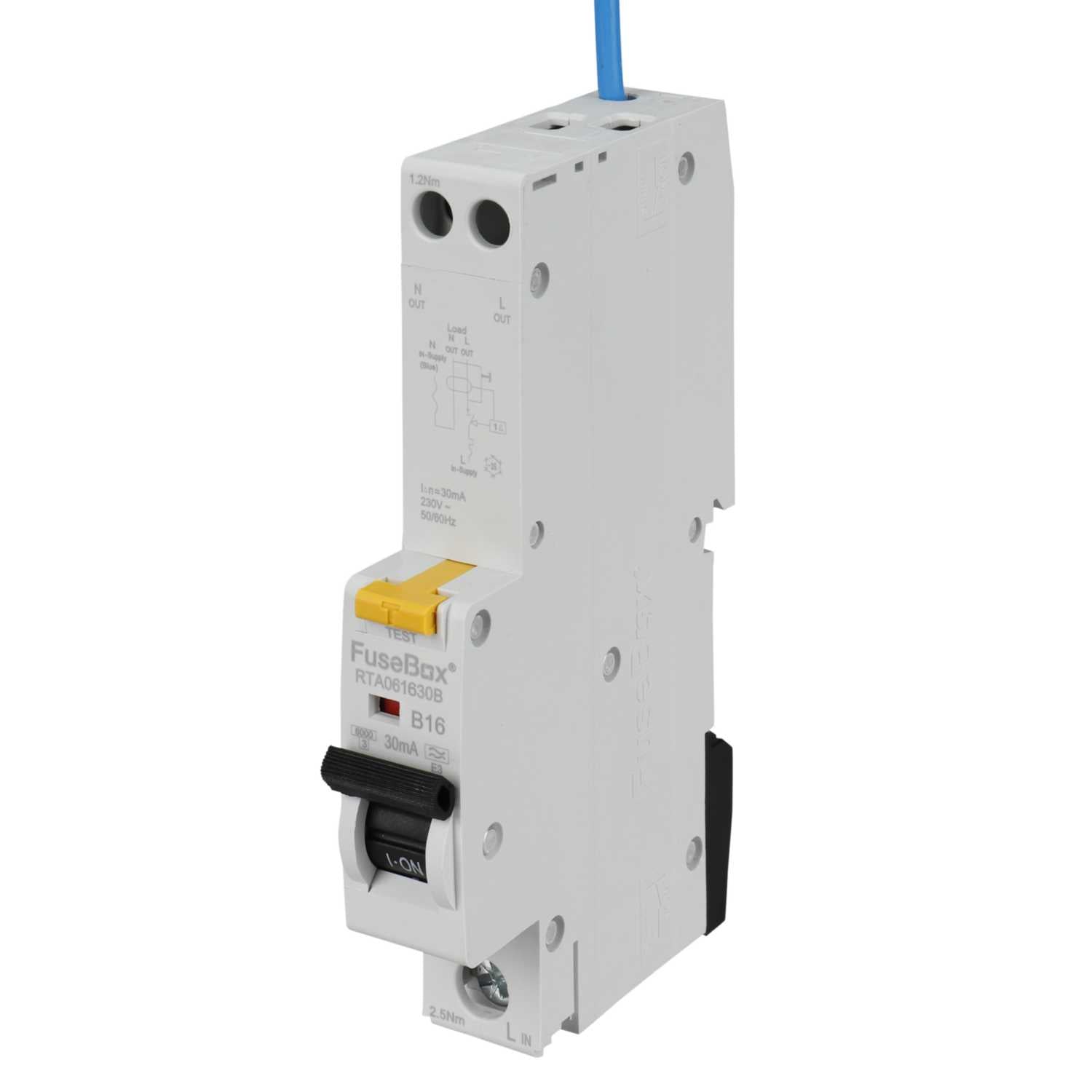 FuseBox RTA061630B RCBO SPN 16A 30mA 6kA