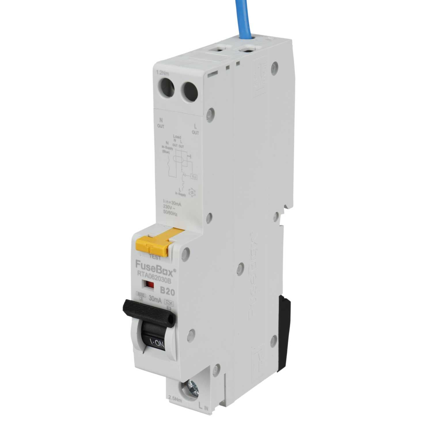 FuseBox RTA062030B RCBO SPN 20A 30mA 6kA