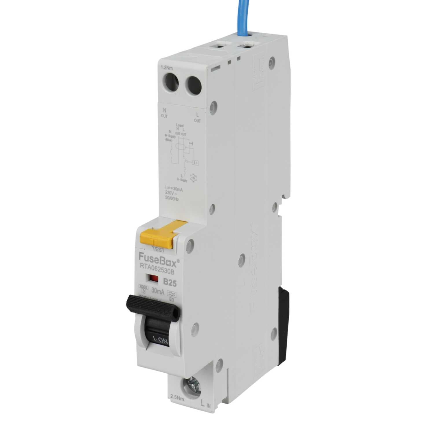 FuseBox RTA062530B RCBO A 25A 30mA 6kA