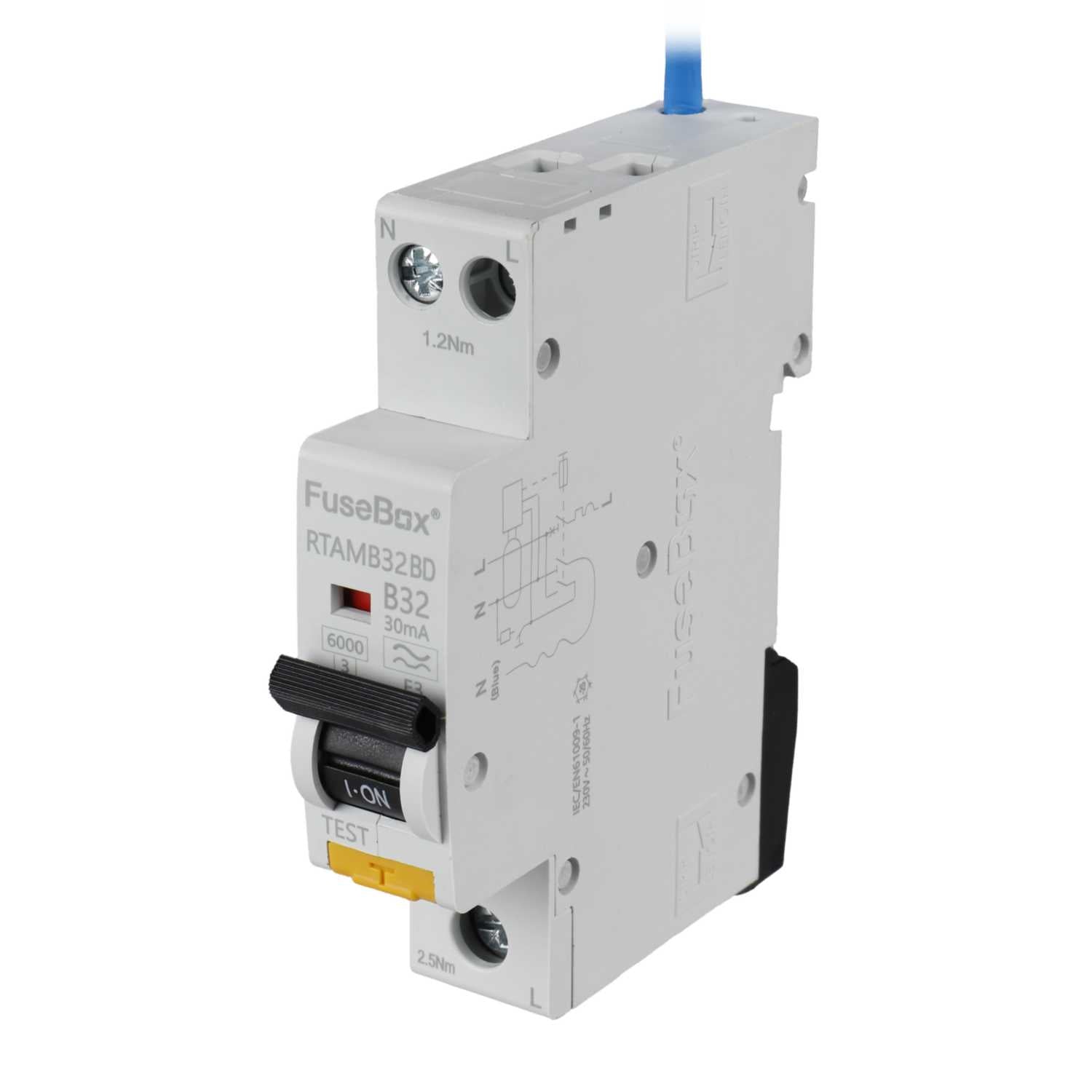 FuseBox RTAMB32 Mini RCBO 32A 6kA