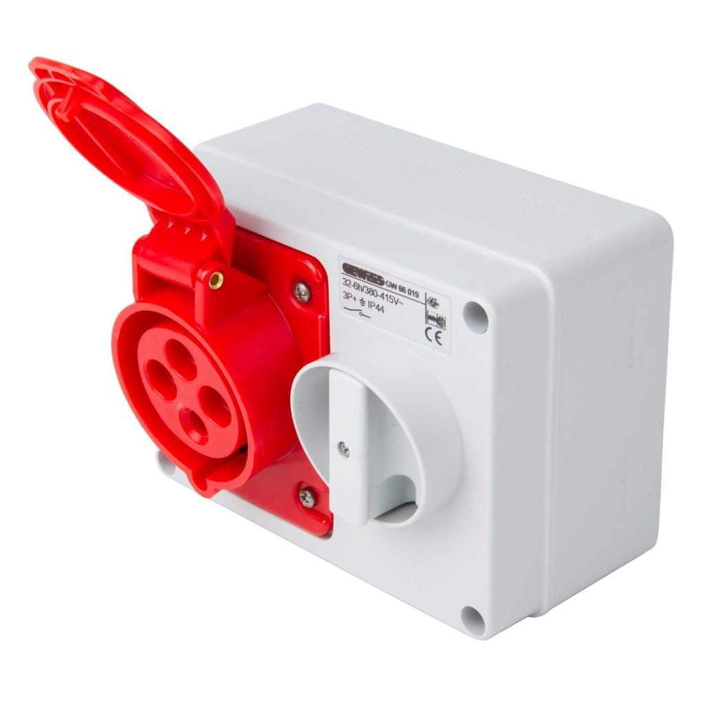 Gewiss GW66019 Socket 32A 380V 3P+E