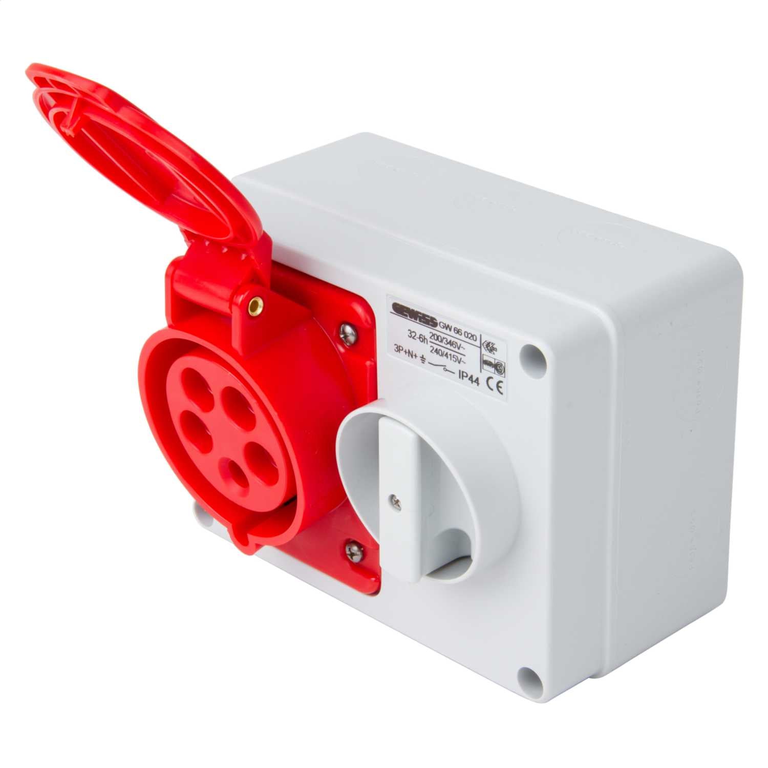 Gewiss GW66020 Socket 32A 380V 3P+N+E