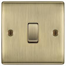 BG Nexus Metal - Antique Brass - Light Switch 1G 2 Way 20A 16AX