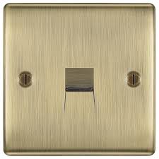 BG NABBTM1 Master Telephone Socket Antique Brass