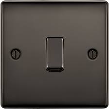 BG Nexus Metal - Black Nickel - Light Switch 1G Intermediate 20A 16AX