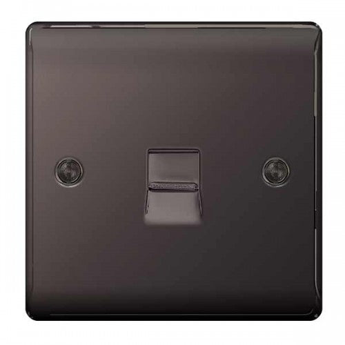 BG NBNBTM1 Single Master Telephone Socket Black Nickel