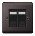 BG Nexus Metal Black Nickel - 2G RJ45 Socket