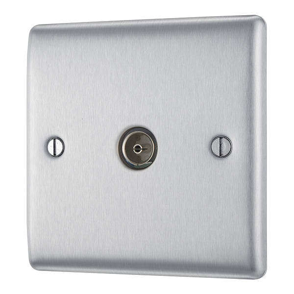 BG Nexus Metal Brushed Steel - 1G Co-Axial Socket