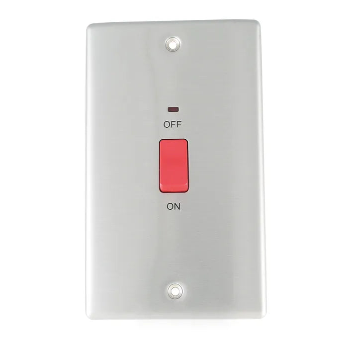 BG Nexus Metal Brushed Steel Cooker Control & Neon 45A