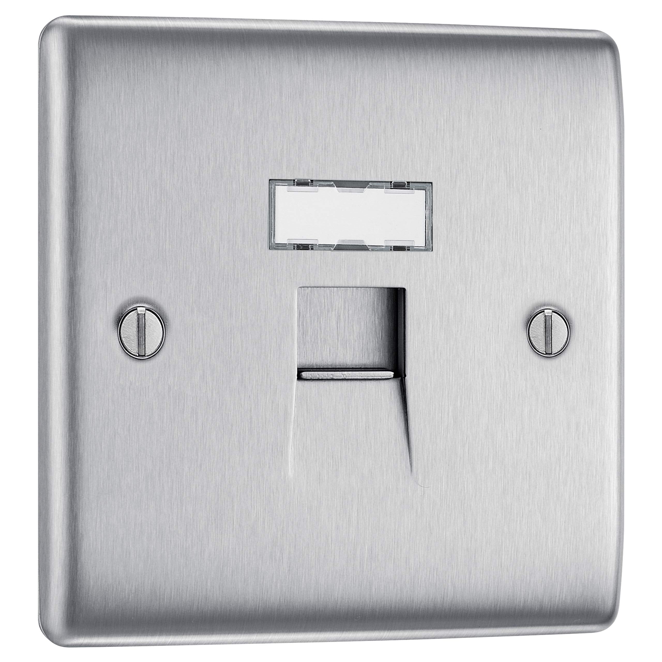 BG Nexus Metal Brushed Steel - 1G RJ45 Socket