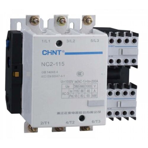 Chint 240V 225A AC3 Contactor, 3 Main Poles