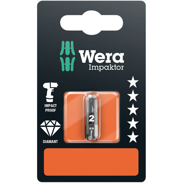 Wera 05073921001 Screwdriver Bit PZ 2x25mm