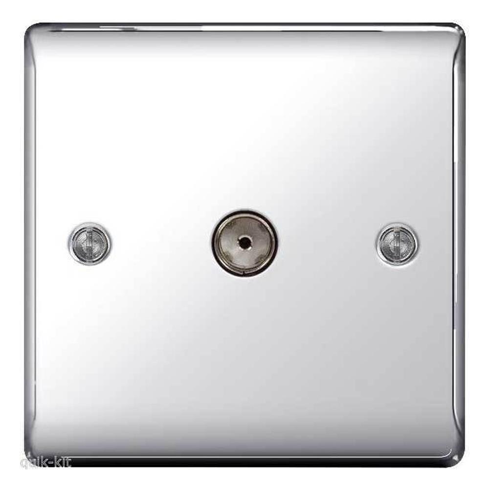 BG Nexus Metal Polished Chrome - 1G Co-Axial Socket