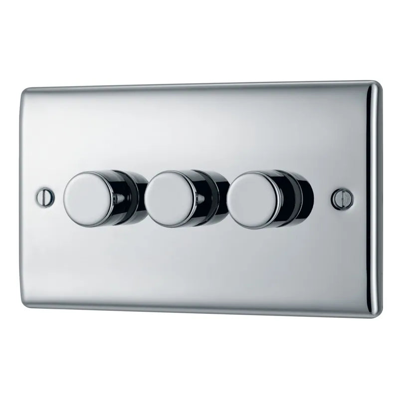 BG Nexus Metal - Polished Chrome 3G Dimmer Switch 200W