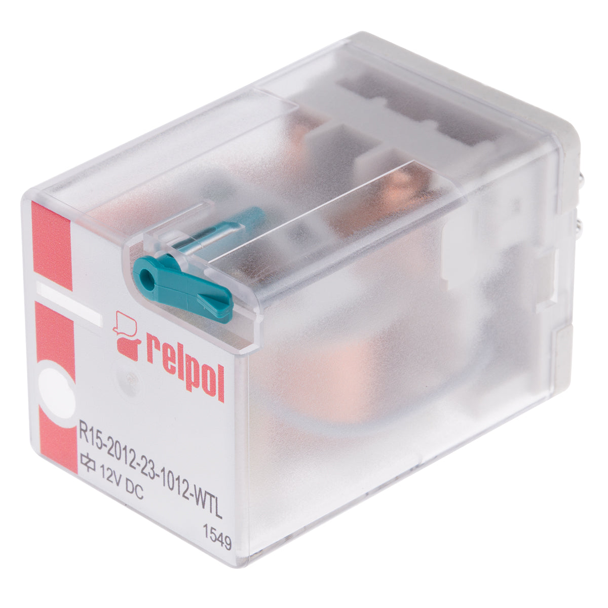 R15-2012-23-1012-WTL, Relpol Plug In Power Relay, 12V DC Coil, 10A