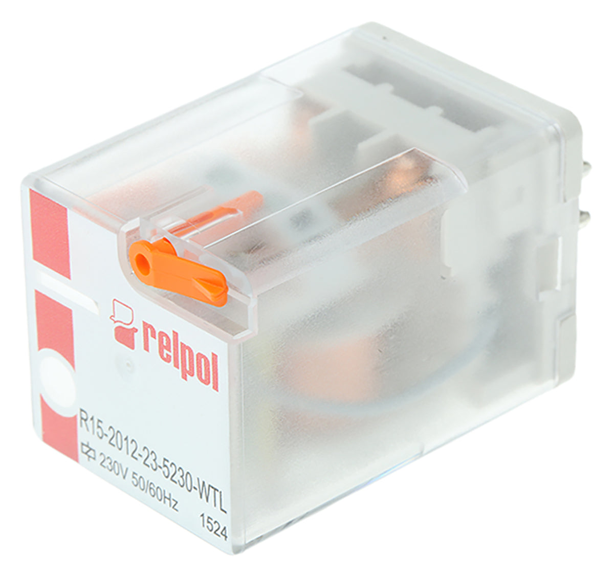 R15-2012-23-5230-WTL, Relpol Plug In Power Relay, 230V DC Coil