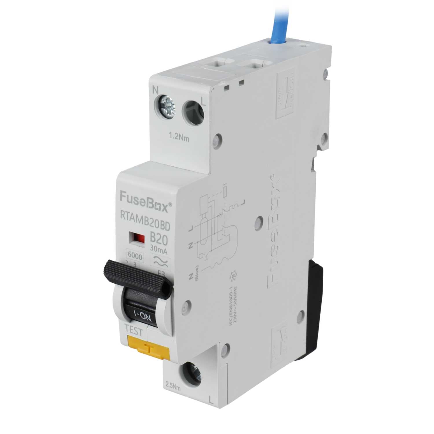 FuseBox RTAMB20BD Mini RCBO 20A 30mA