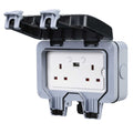 ENER-J Smart Weatherproof Double Socket with USB