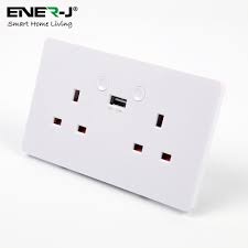 ENER-J Smart Double Socket with USB