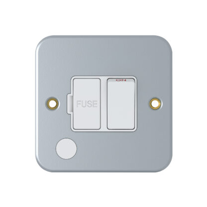 Chint 13A Switched Fused Spur Metal Clad with Flex Outlet