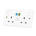 Selectric 13A 2G Double RCD - Switched Socket White