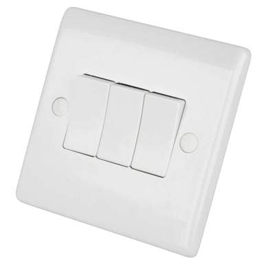 Selectric Smooth 10A Light Switch 4 Gang 2 Way
